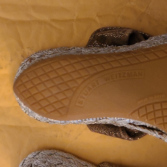 Stuart Weitzman Gold Wedges - Picture 9 of 9